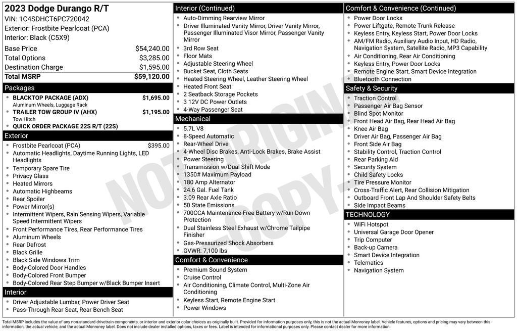 2023 Dodge Durango R/T RWD