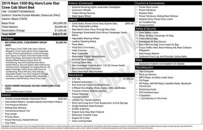 2019 RAM 1500 Big Horn/Lone Star Crew Cab 4x4 5'7" Box