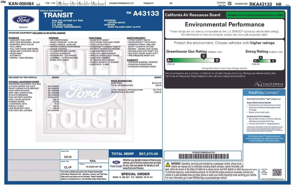 2024 Ford Transit Passenger Wagon XL