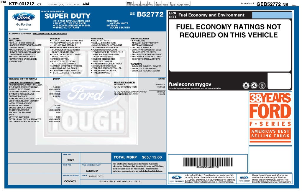 2016 Ford F-350 LARIAT
