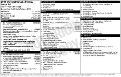 2021 Chevrolet Corvette Stingray 3LT