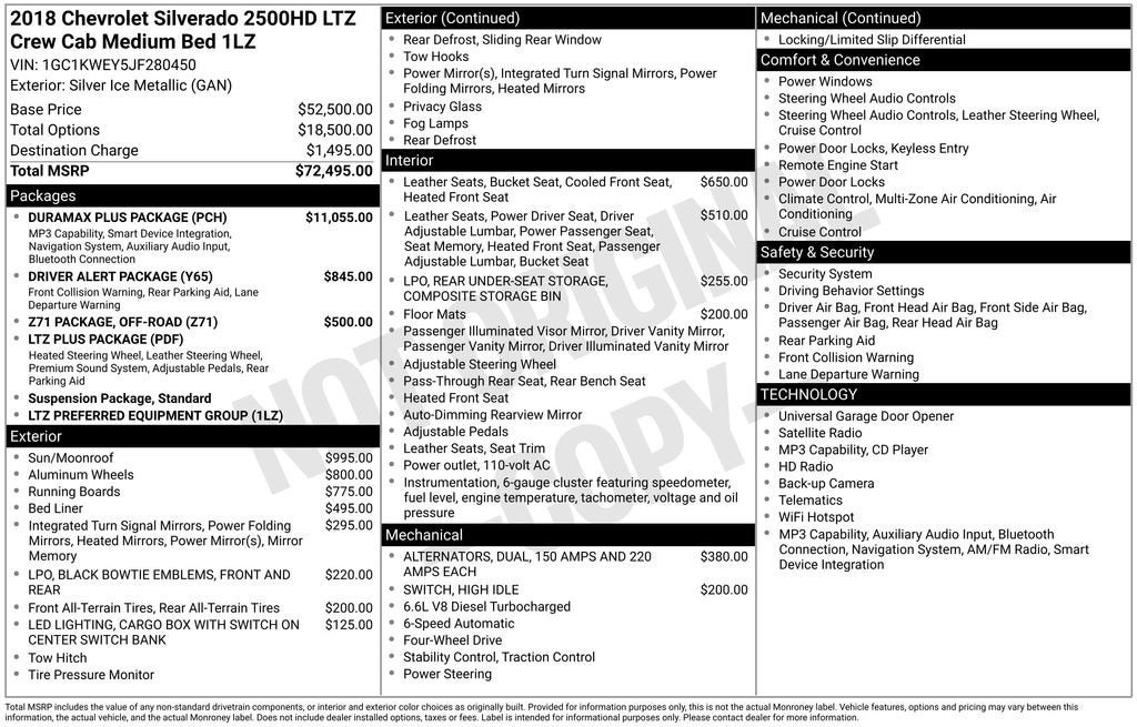 2018 Chevrolet Silverado 2500 HD LTZ