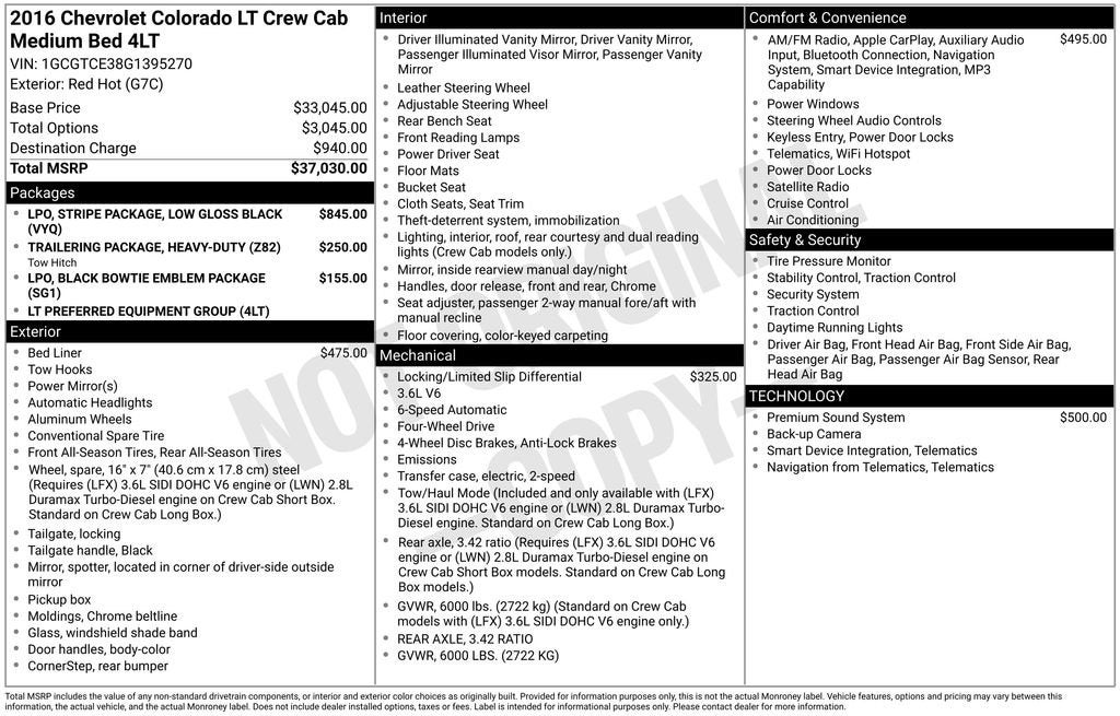 2016 Chevrolet Colorado 4WD LT
