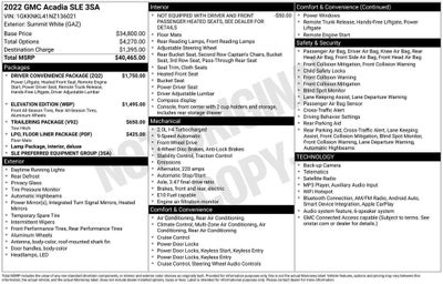 2022 GMC Acadia SLE