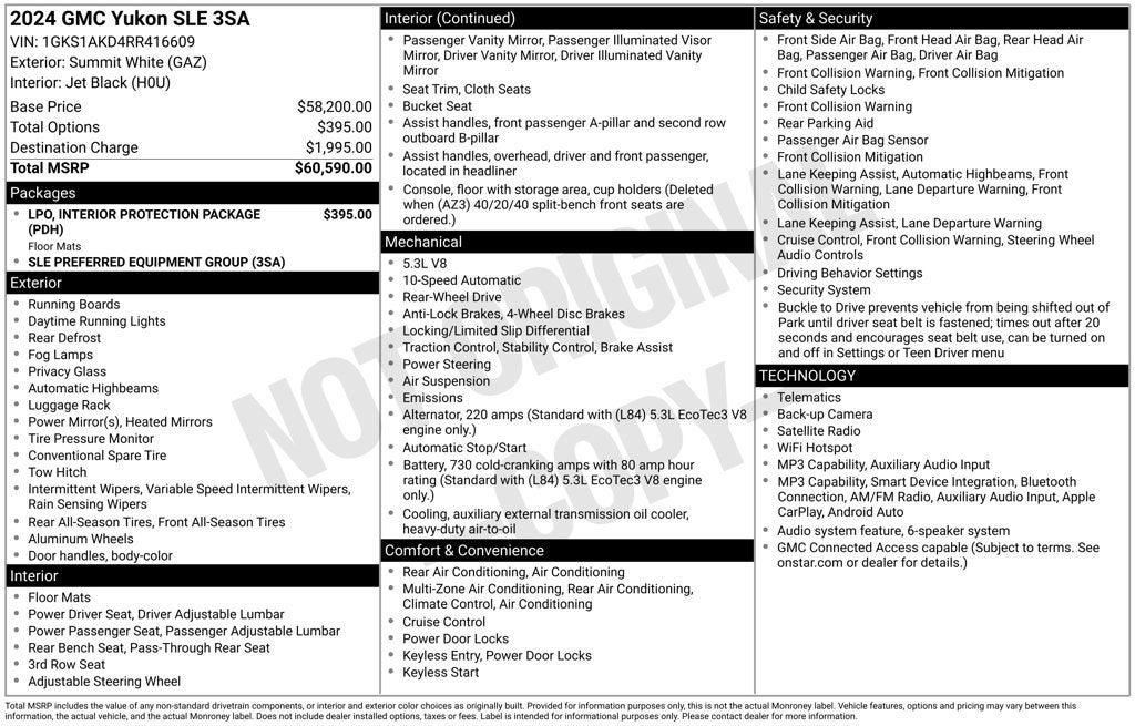 2024 GMC Yukon SLE