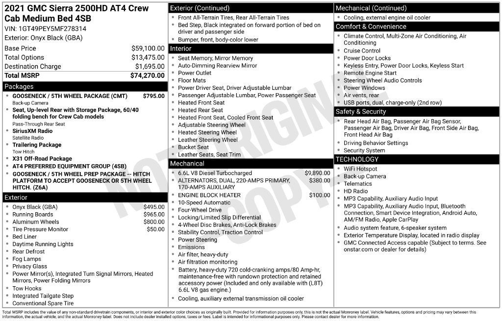 2021 GMC Sierra 2500 HD AT4