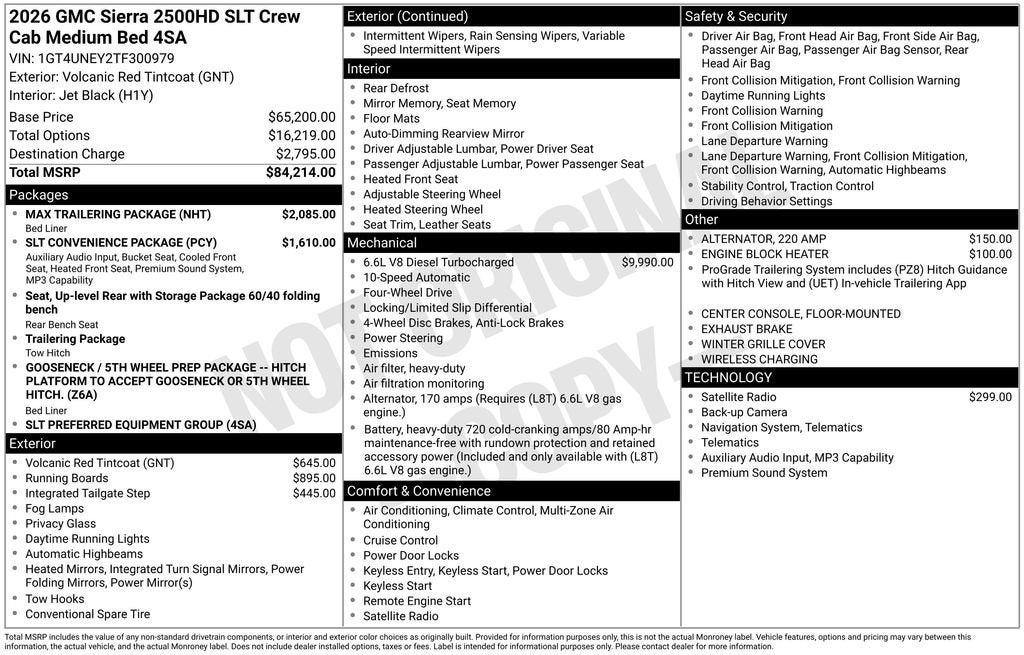 2026 GMC Sierra 2500 HD SLT