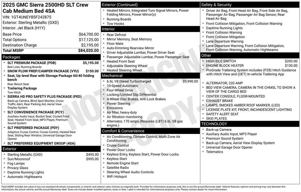 2025 GMC Sierra 2500 HD SLT