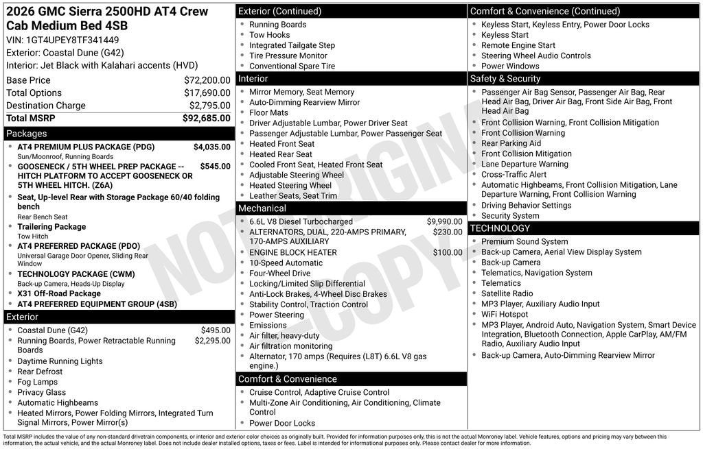 2026 GMC Sierra 2500 HD AT4