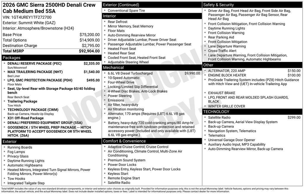 2026 GMC Sierra 2500 HD Denali