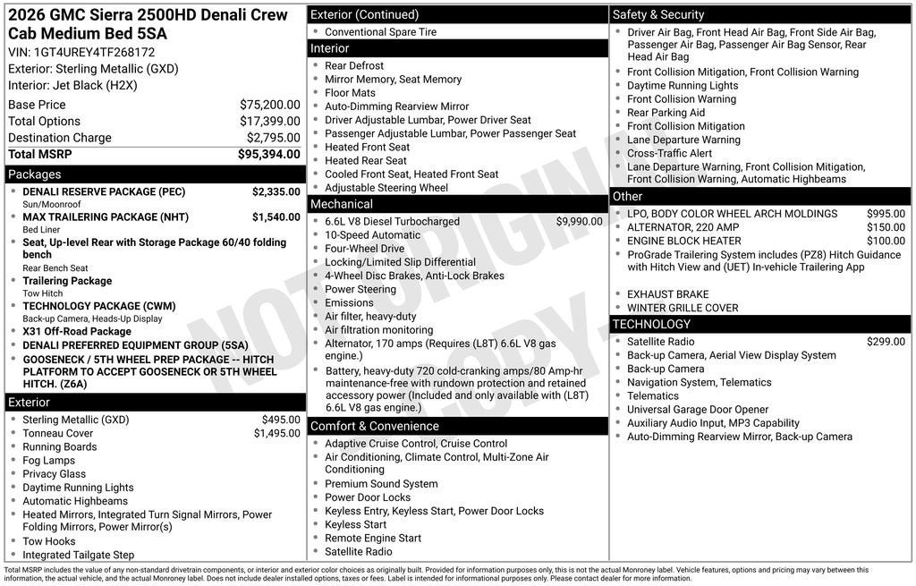 2026 GMC Sierra 2500 HD Denali