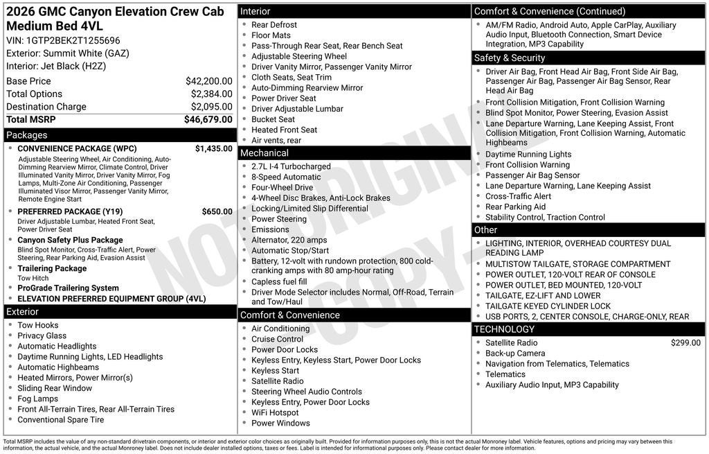 2026 GMC Canyon Elevation