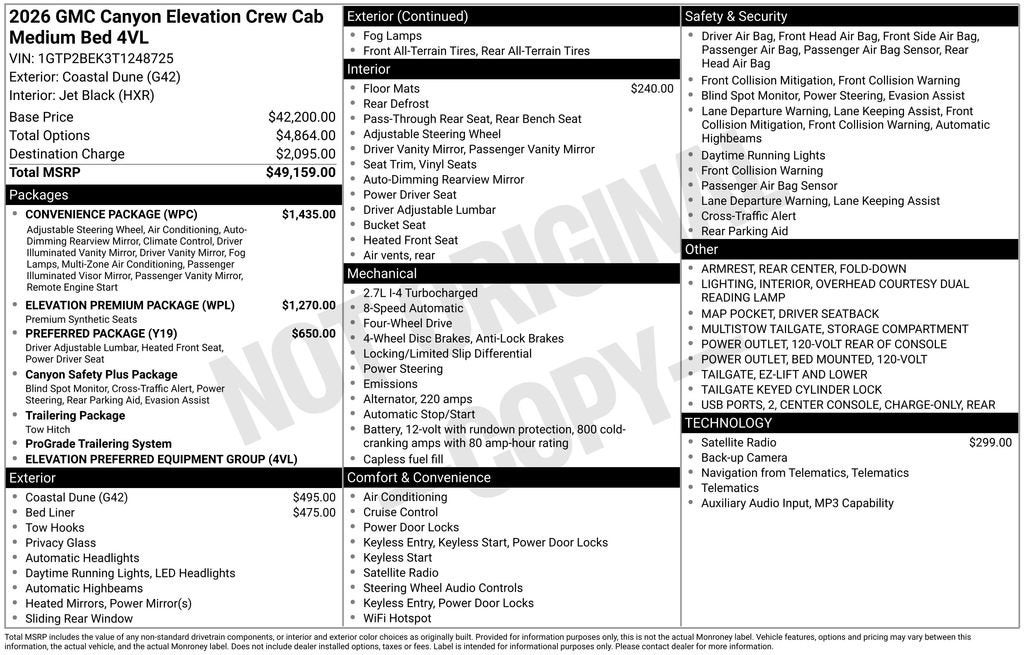 2026 GMC Canyon Elevation