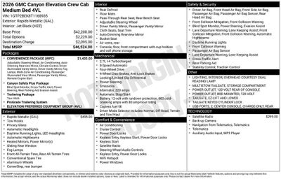 2026 GMC Canyon Elevation