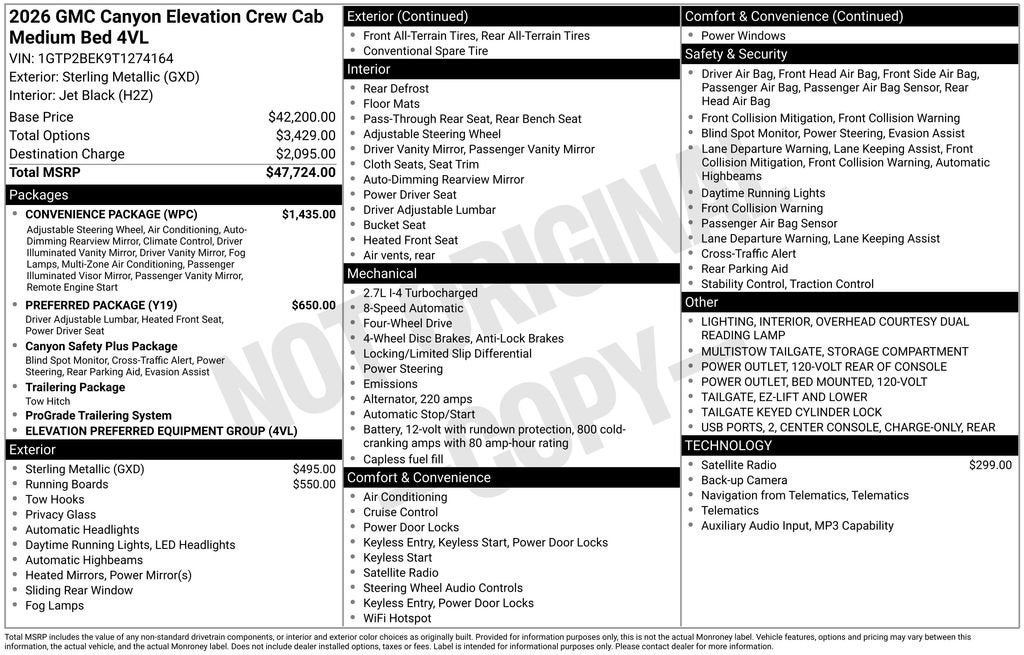 2026 GMC Canyon Elevation