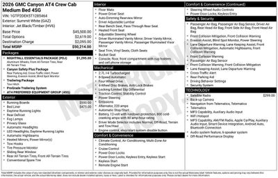 2026 GMC Canyon AT4