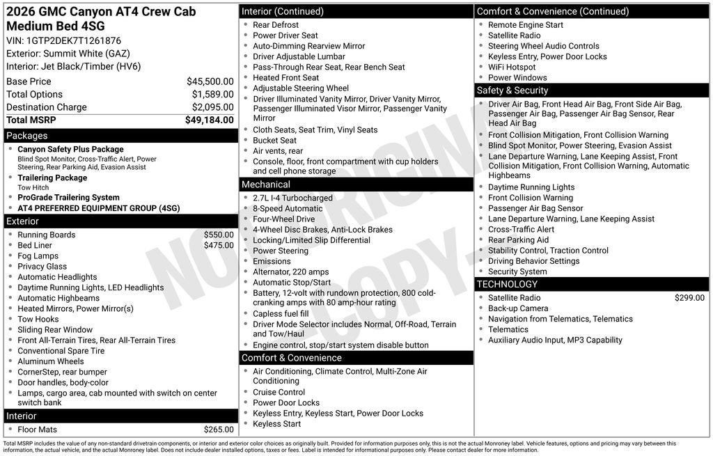 2026 GMC Canyon AT4