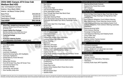 2026 GMC Canyon AT4