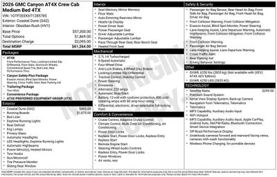 2026 GMC Canyon AT4X