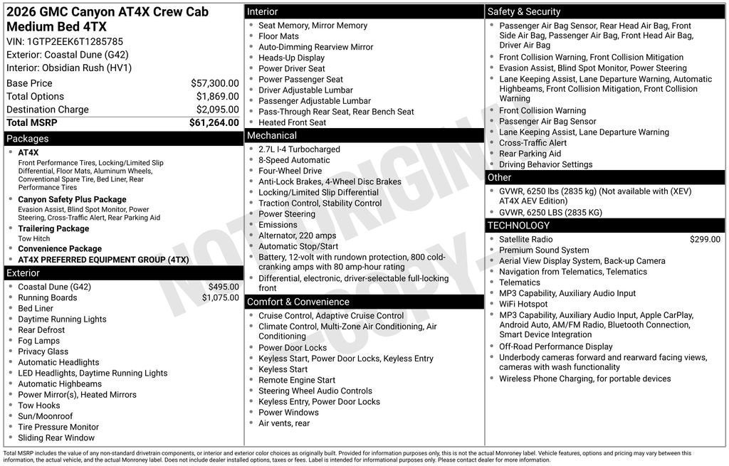 2026 GMC Canyon AT4X