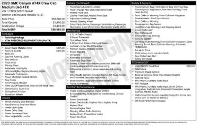 2023 GMC Canyon 4WD AT4X
