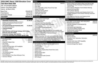2026 GMC Sierra 1500 Elevation
