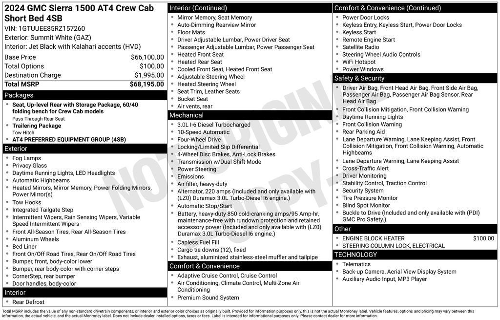 2024 GMC Sierra 1500 AT4