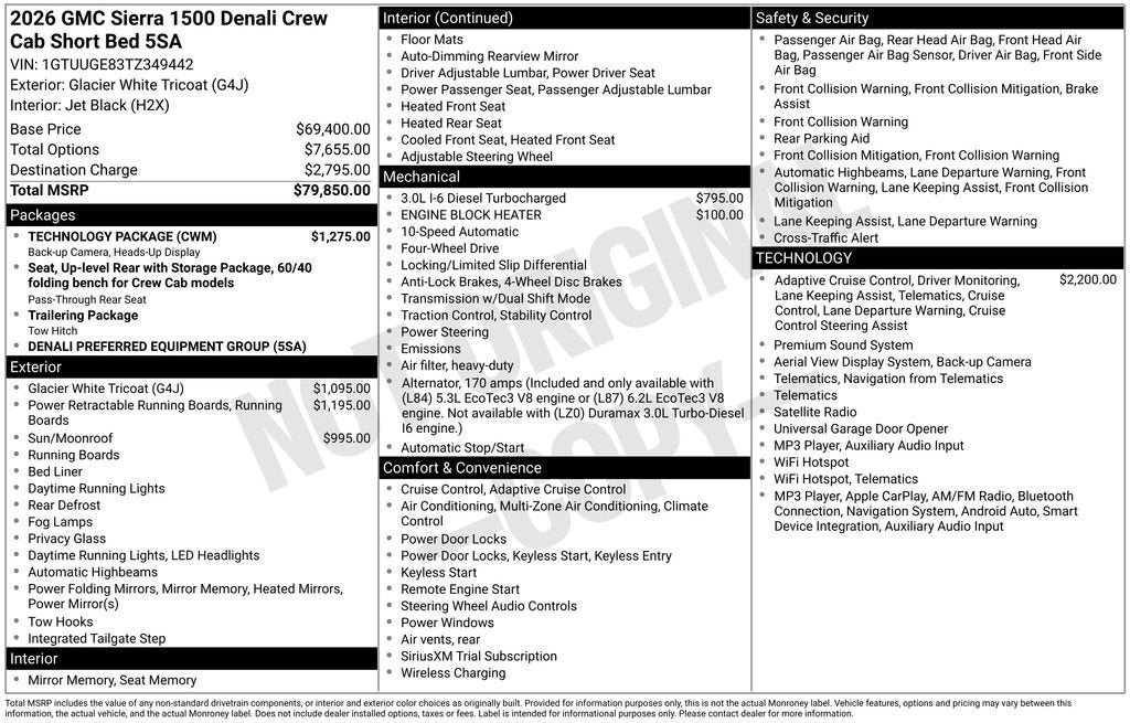 2026 GMC Sierra 1500 Denali