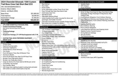2024 Chevrolet Silverado 1500 Custom Trail Boss