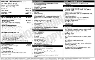 2027 GMC Terrain Elevation