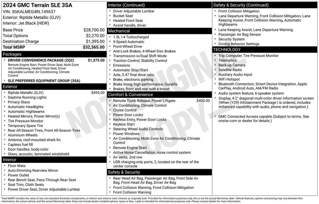 2024 GMC Terrain SLE