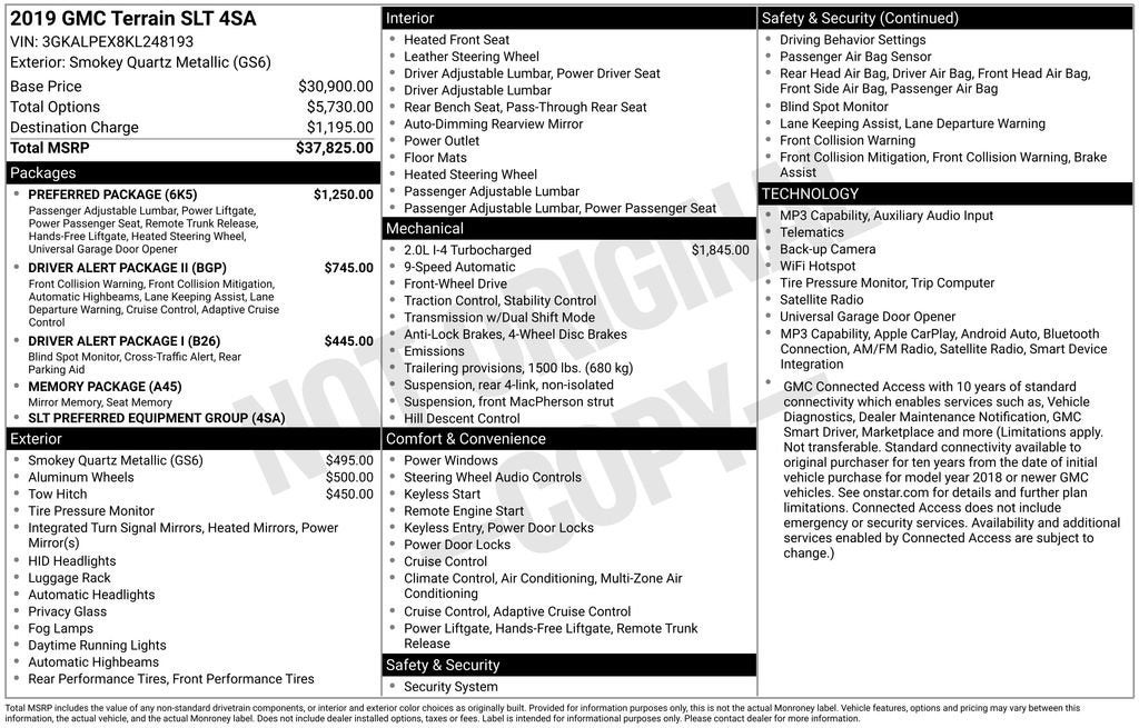 2019 GMC Terrain SLT