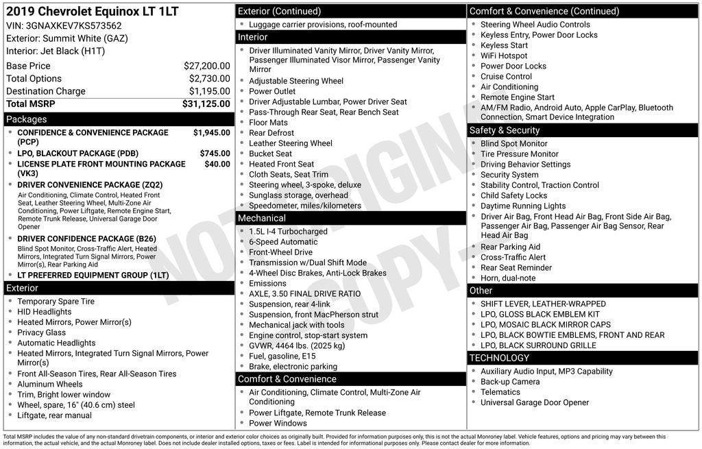 2019 Chevrolet Equinox LT