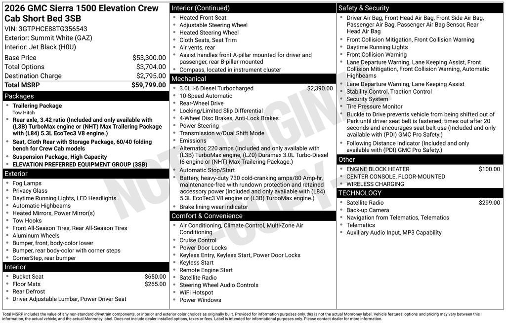 2026 GMC Sierra 1500 Elevation