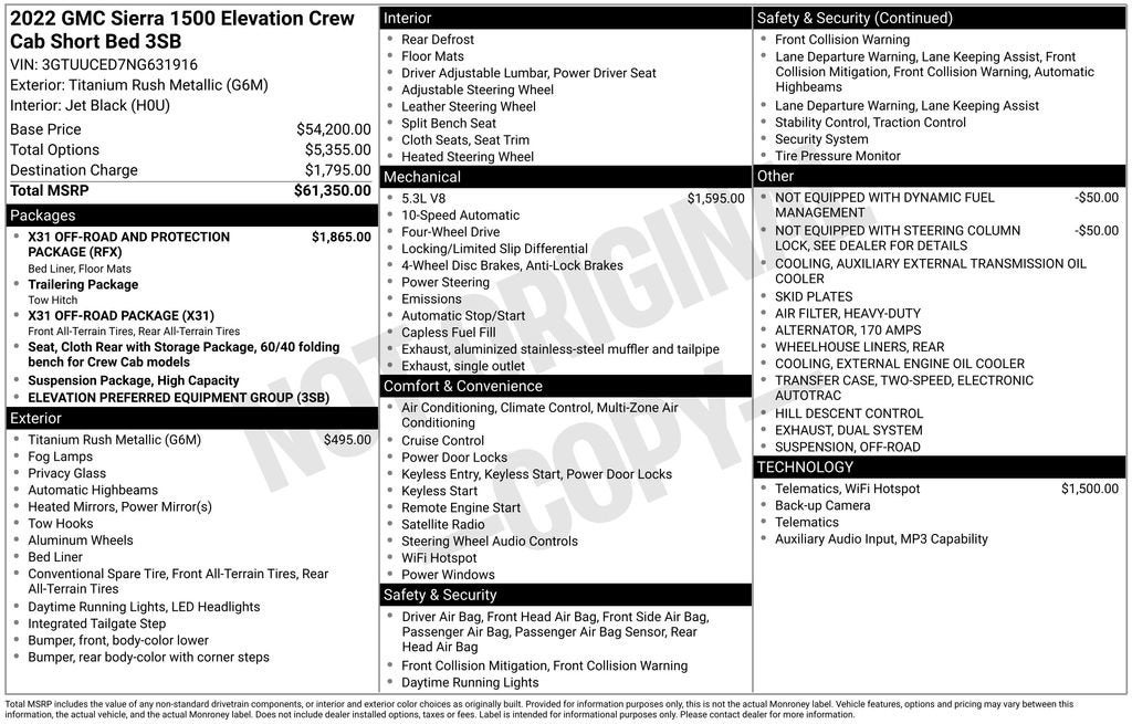 2022 GMC Sierra 1500 Elevation