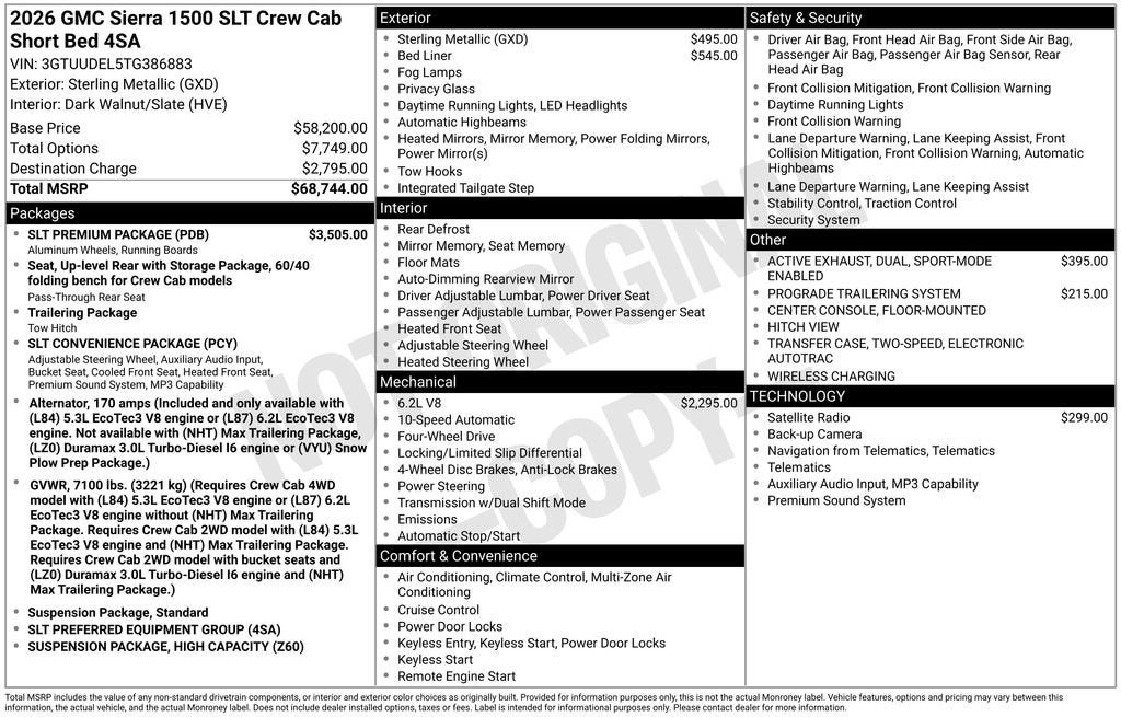 2026 GMC Sierra 1500 SLT