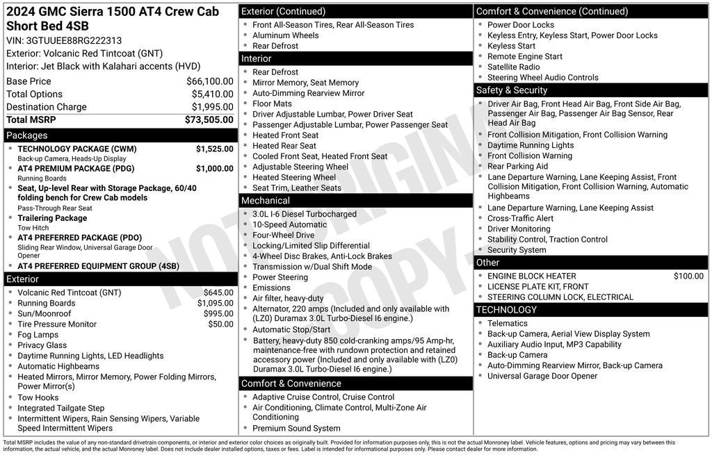 2024 GMC Sierra 1500 AT4