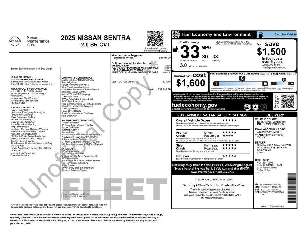 2025 Nissan Sentra SR