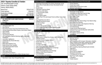 2021 Toyota Corolla LE