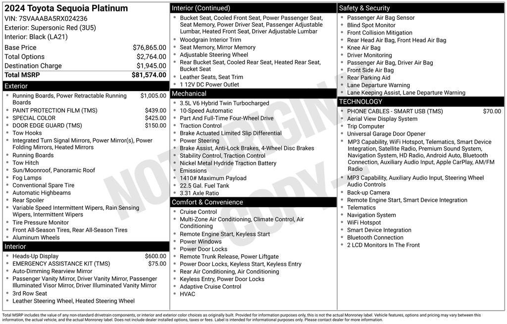 2024 Toyota Sequoia Platinum