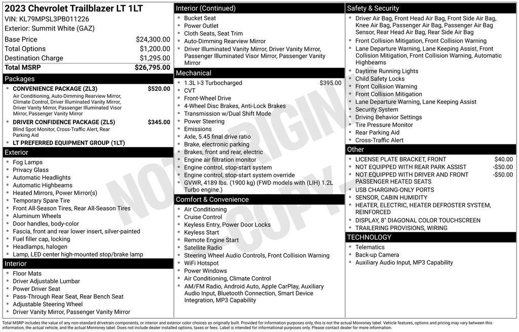 2023 Chevrolet Trailblazer LT