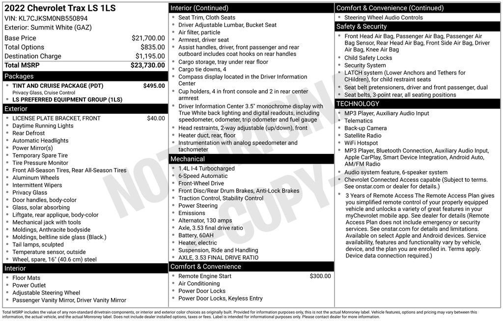 2022 Chevrolet Trax LS